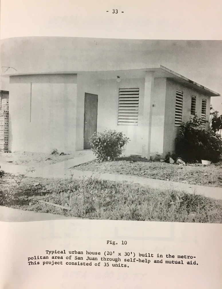 casa urbana de ayuda mutua Pag 33 del libro de Luis Rivera Santos de 1959 sobre Self-help program